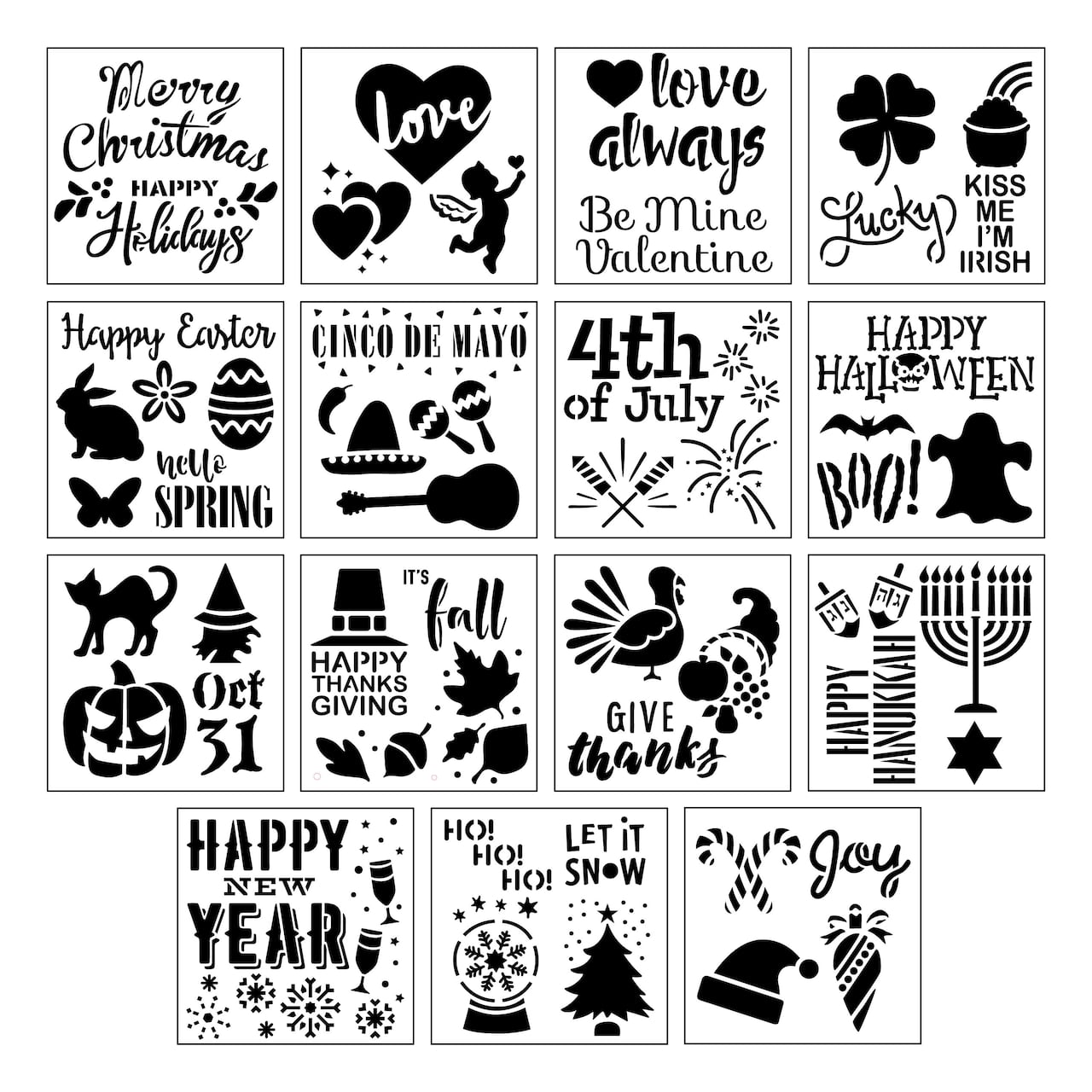 Holidays Stencils by Craft Smart®, 12 x 12